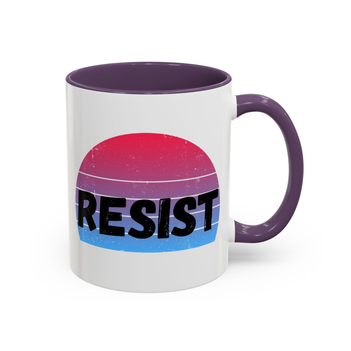 Colorful Resist Coffee Mug, Motivational Mug for Empowerment, Perfect Gift for Activists, Inspirational Kitchenware, 11oz 15oz