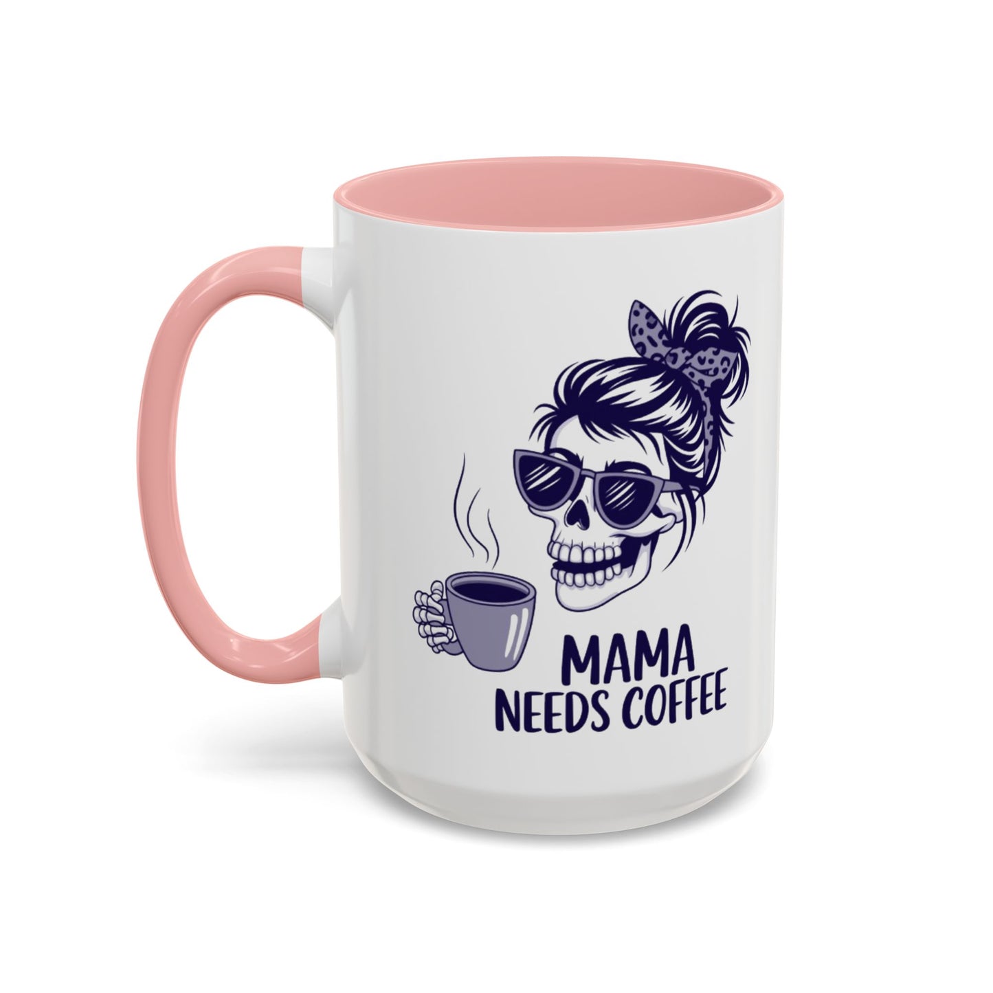 Mama Needs Coffee Skull Mug - Stylish 11/15oz Accent Coffee Mug for Coffee Lovers