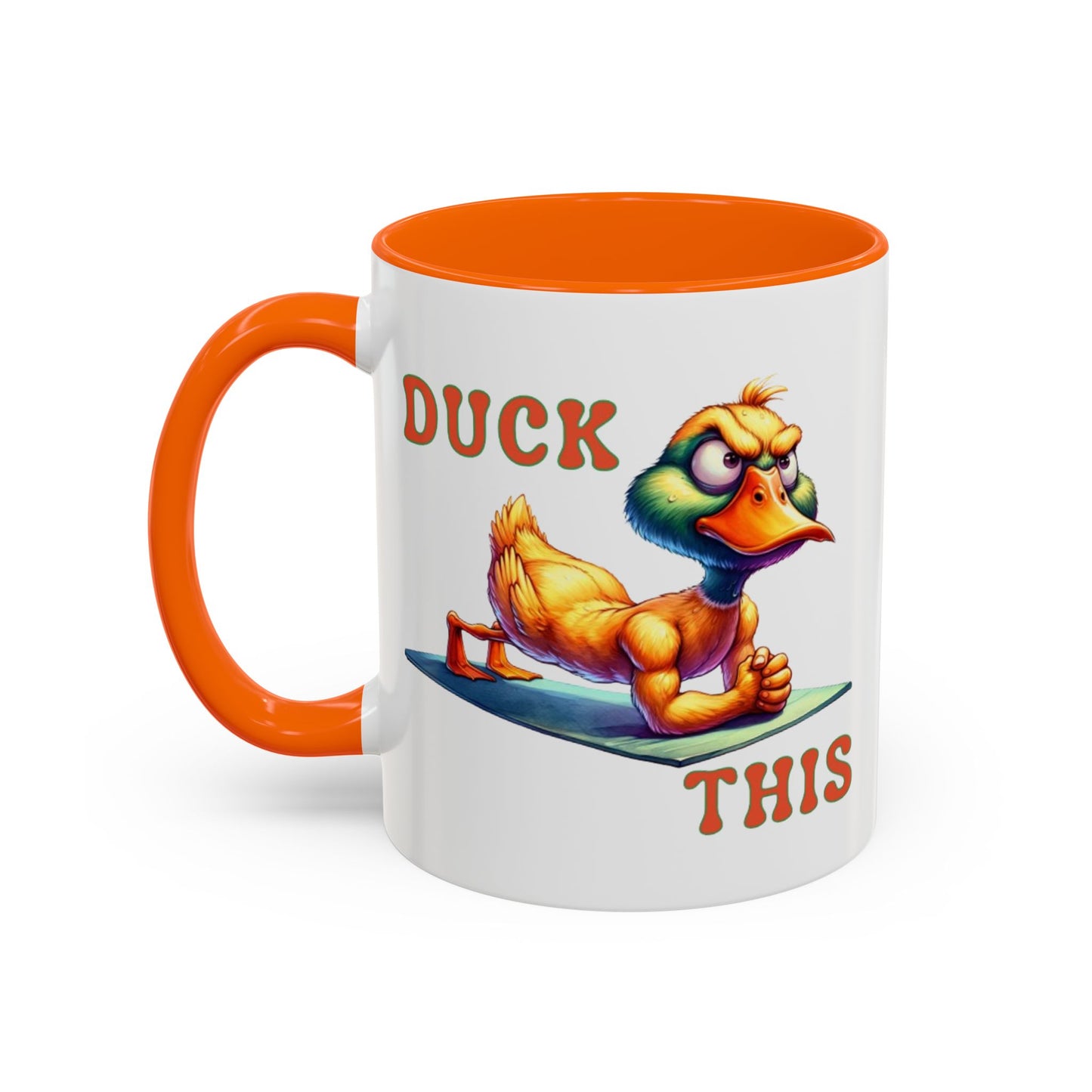 Quirky Duck Yoga Mug - Funny Coffee Cup for Yoga Lovers, Gift for Friends, Exercise Motivation, Duck This Mug