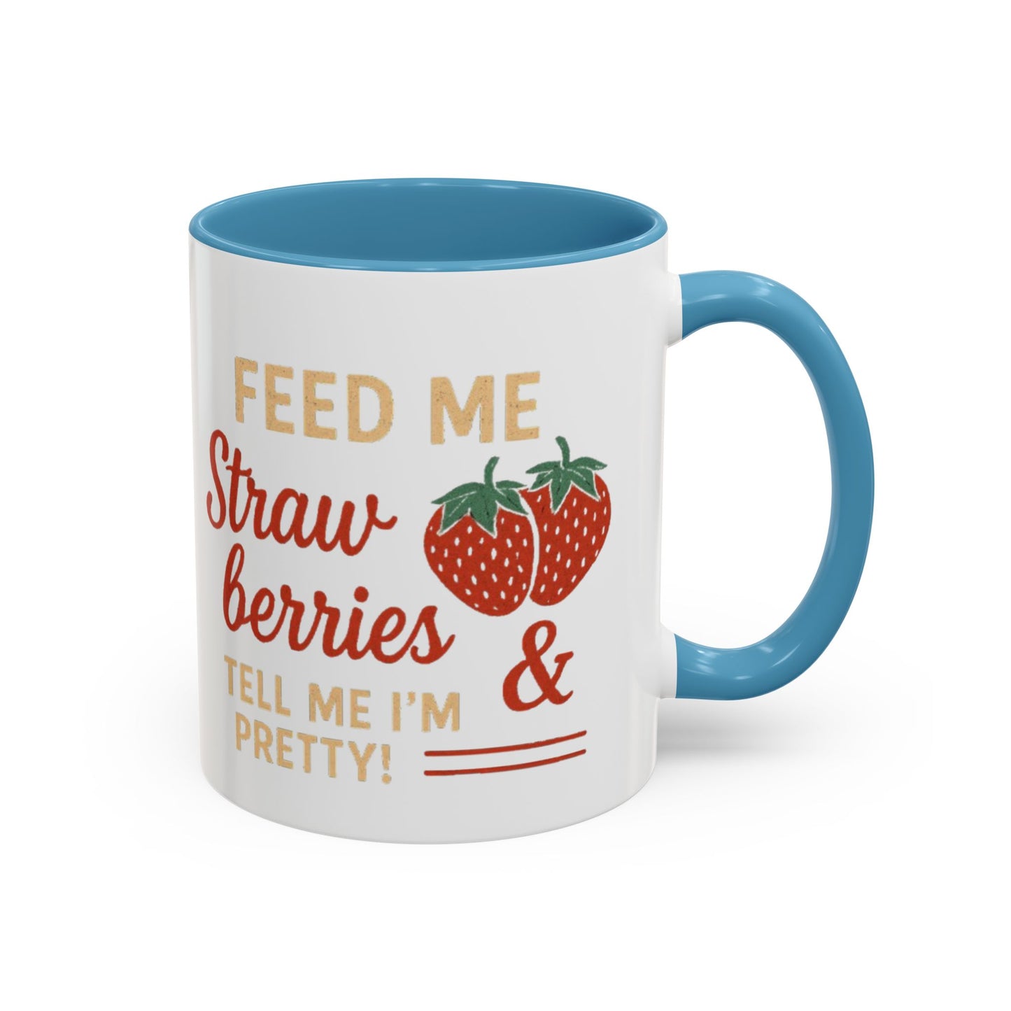 Cute Strawberry Themed Accent Coffee Mug - Perfect for Gifts, Home, Kitchen, Birthday, Fun Quotes