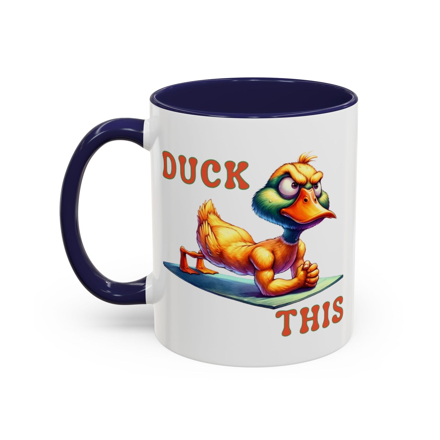 Quirky Duck Yoga Mug - Funny Coffee Cup for Yoga Lovers, Gift for Friends, Exercise Motivation, Duck This Mug