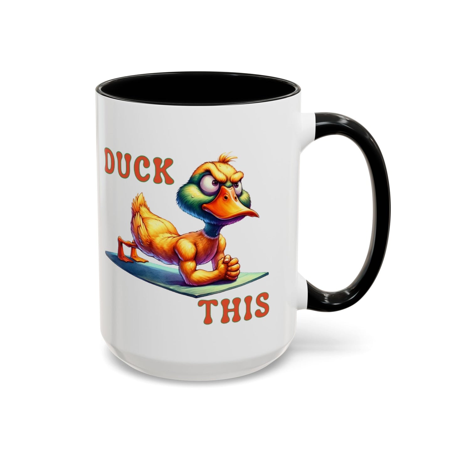 Quirky Duck Yoga Mug - Funny Coffee Cup for Yoga Lovers, Gift for Friends, Exercise Motivation, Duck This Mug