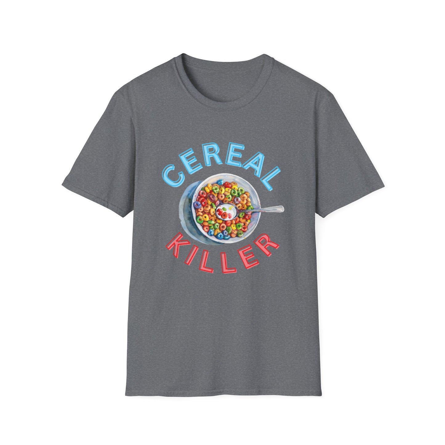 Cereal Killer Unisex Softstyle T-Shirt - Fun Humor Tee for Breakfast Lovers
