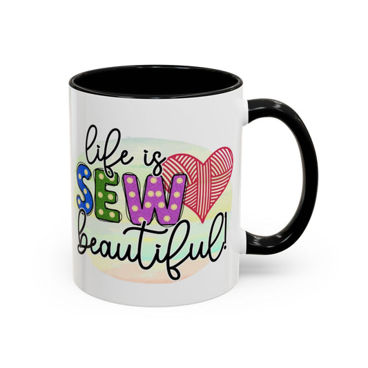 Sewing-Themed Coffee Mug – Perfect Gift for Crafters, Quilters, Birthday, Gift for Her, Inspirational Mug