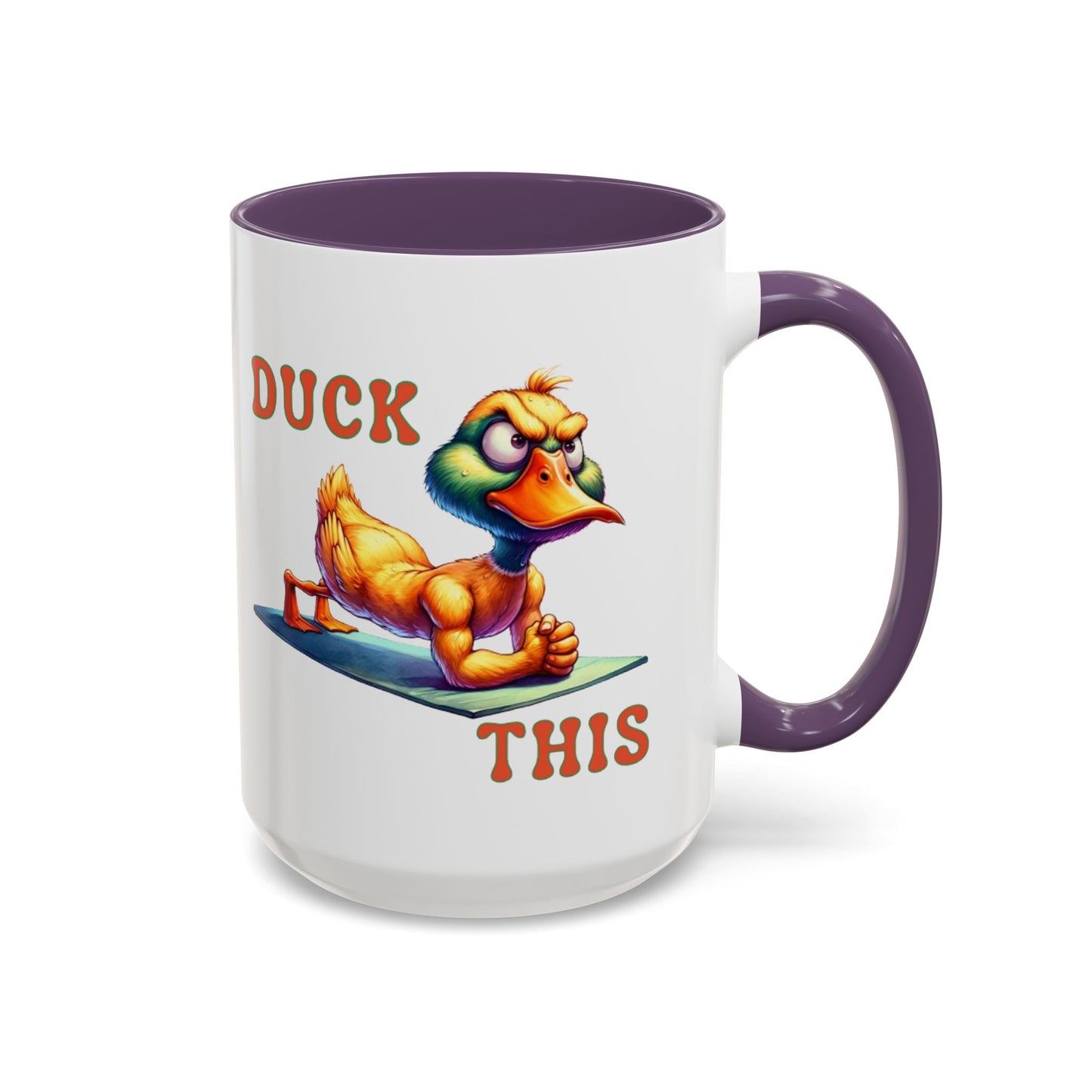 Quirky Duck Yoga Mug - Funny Coffee Cup for Yoga Lovers, Gift for Friends, Exercise Motivation, Duck This Mug