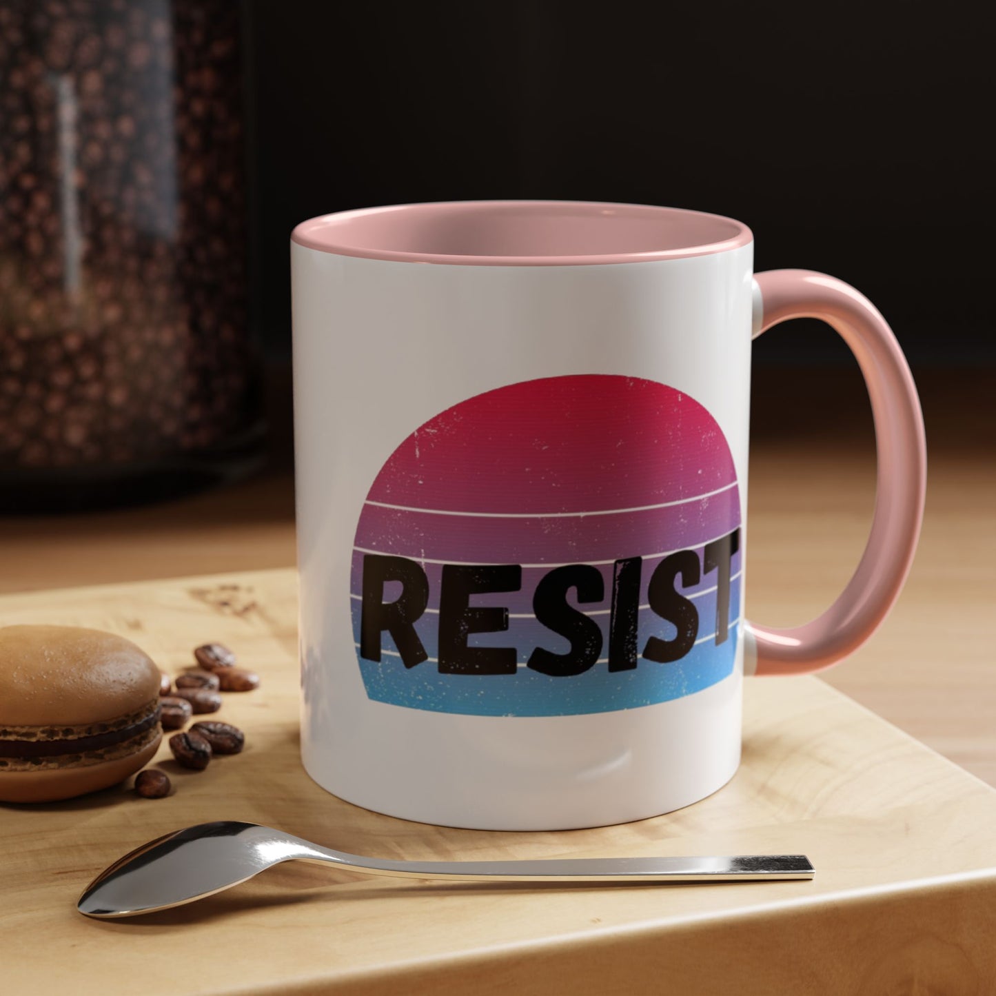 Colorful Resist Coffee Mug, Motivational Mug for Empowerment, Perfect Gift for Activists, Inspirational Kitchenware, 11oz 15oz