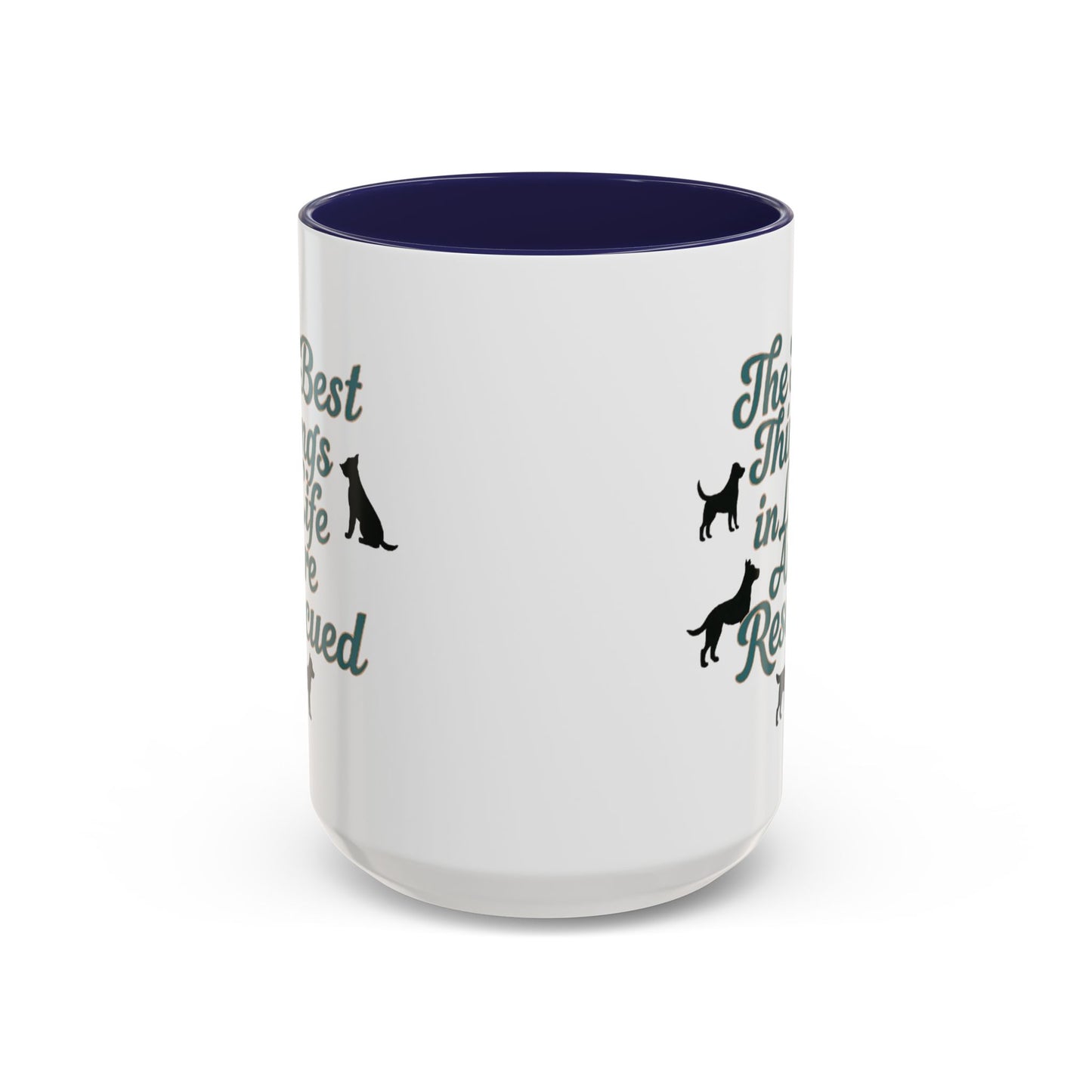 Rescue Dog Coffee Mug, Pet Lover Gift, Animal Adoption Mug, Inspirational Tea Cup, Dog Mom Mug, Black Handle Coffee Cup