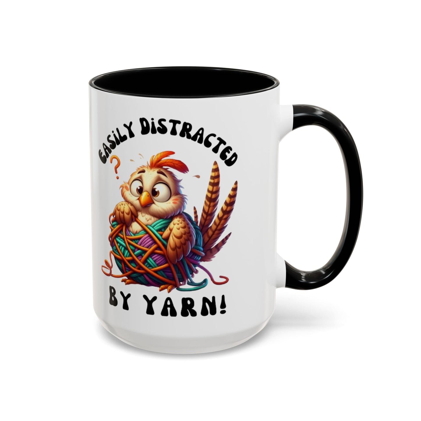 Whimsical Yarn Lover's Coffee Mug – Perfect Gift for Crafters, Crafting Enthusiasts, Cozy Home Decor, Fun Accent Mug