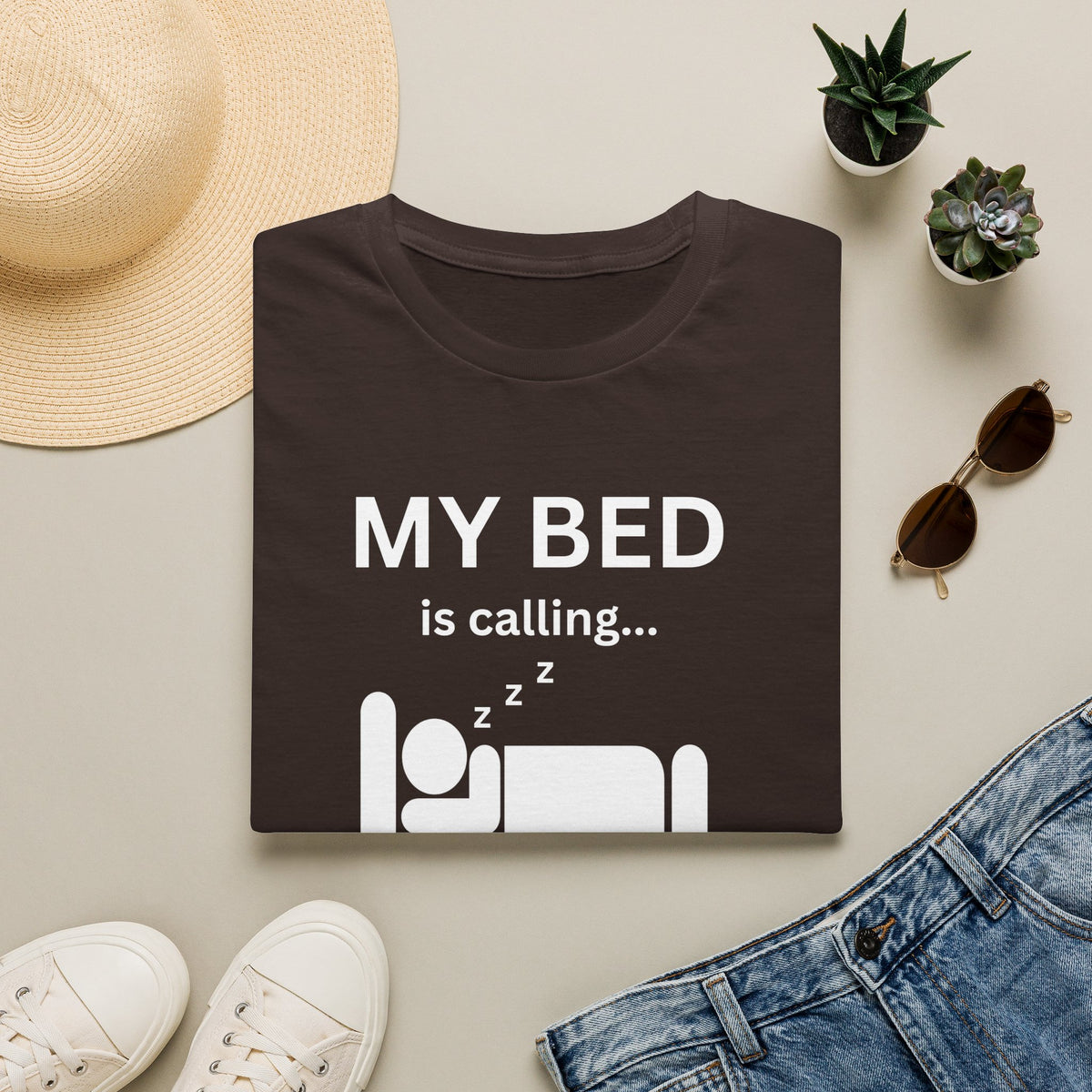 My Bed Is Calling T‑Shirt — Funny Sleep Lover Graphic Tee
