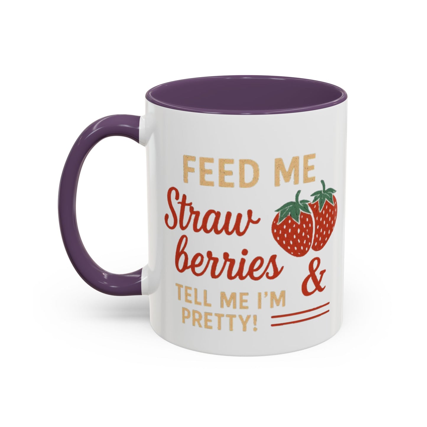 Cute Strawberry Themed Accent Coffee Mug - Perfect for Gifts, Home, Kitchen, Birthday, Fun Quotes