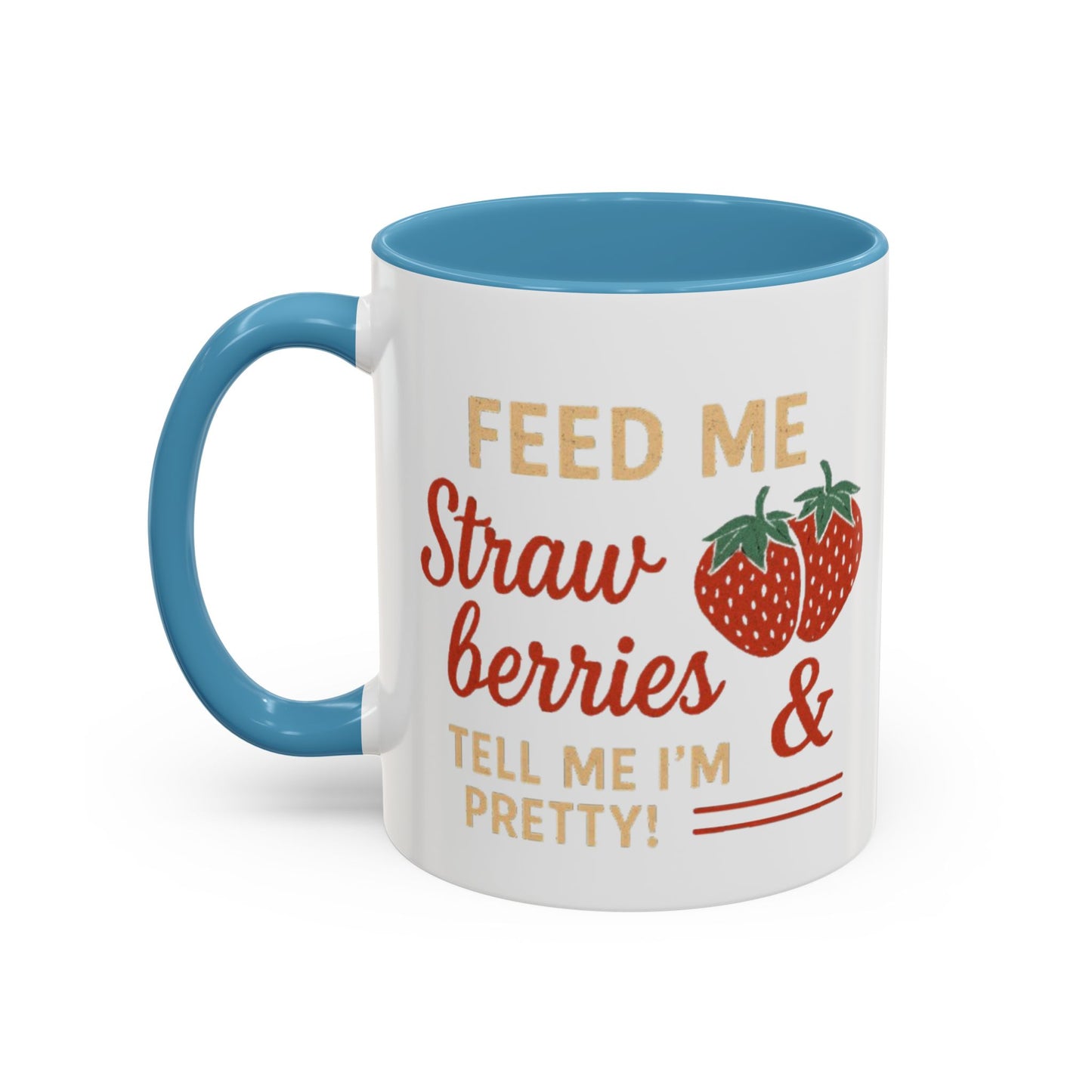 Cute Strawberry Themed Accent Coffee Mug - Perfect for Gifts, Home, Kitchen, Birthday, Fun Quotes