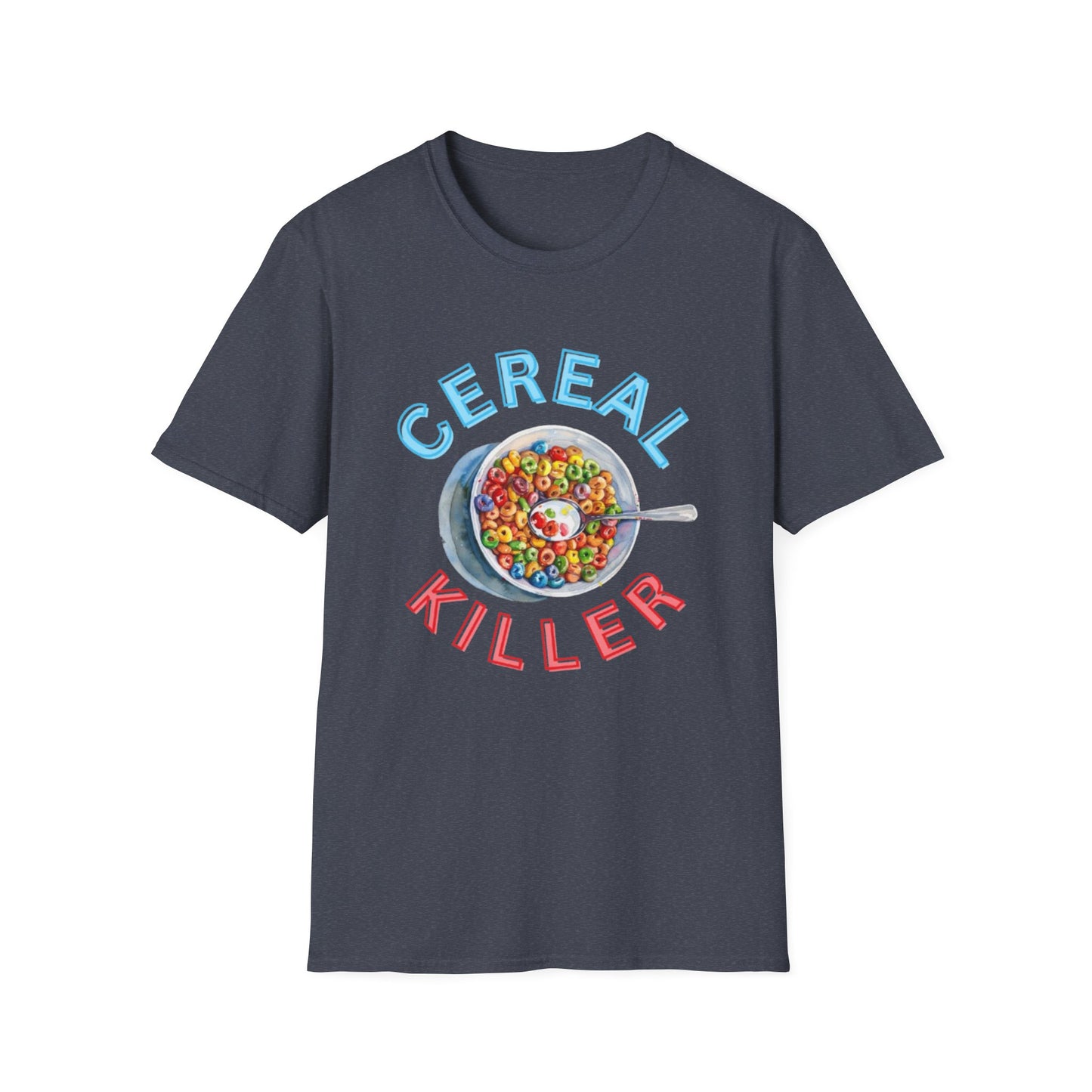 Cereal Killer Unisex Softstyle T-Shirt - Fun Humor Tee for Breakfast Lovers