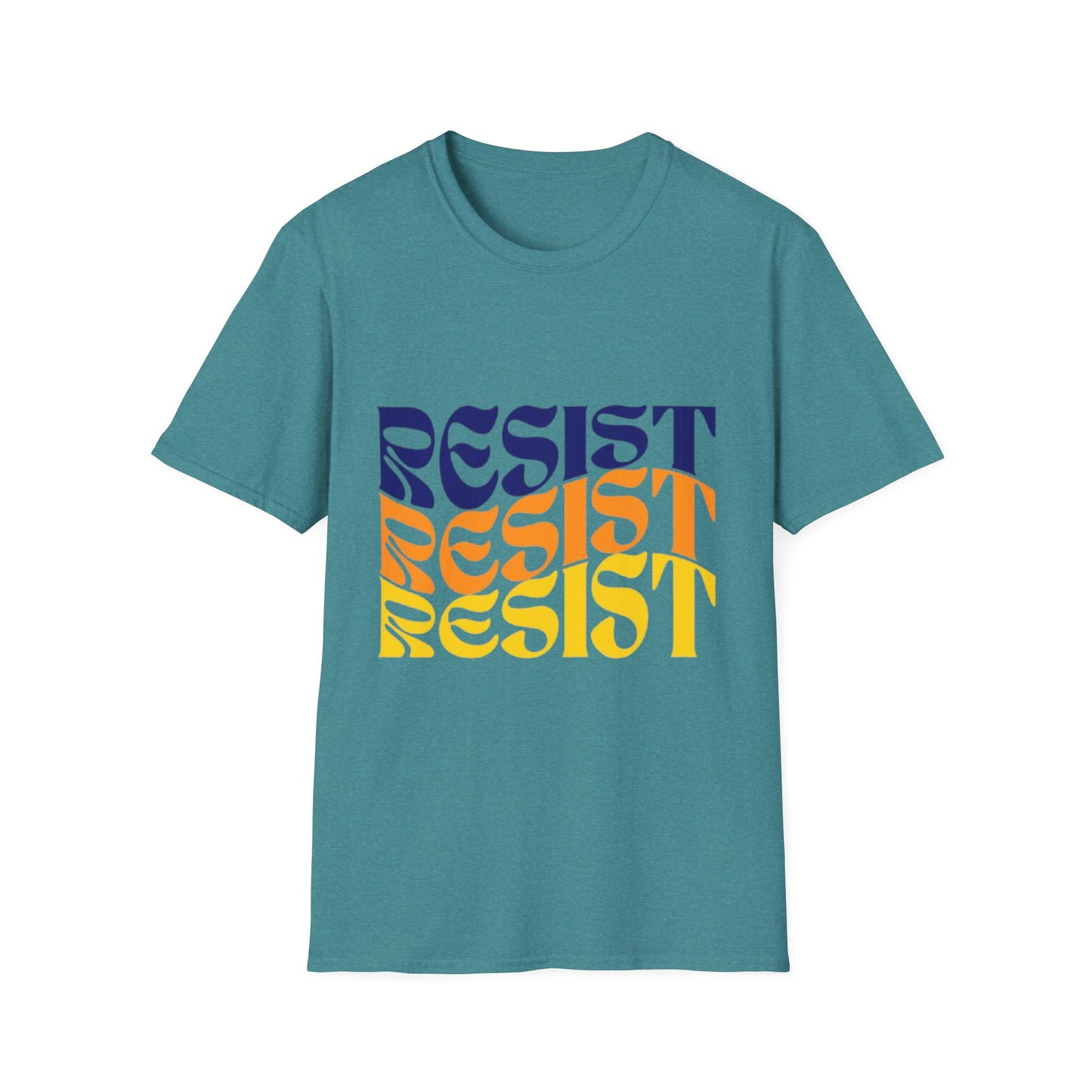 Unisex Softstyle T-Shirt - Bold 'RESIST' Graphic Tee for Activism and Empowerment