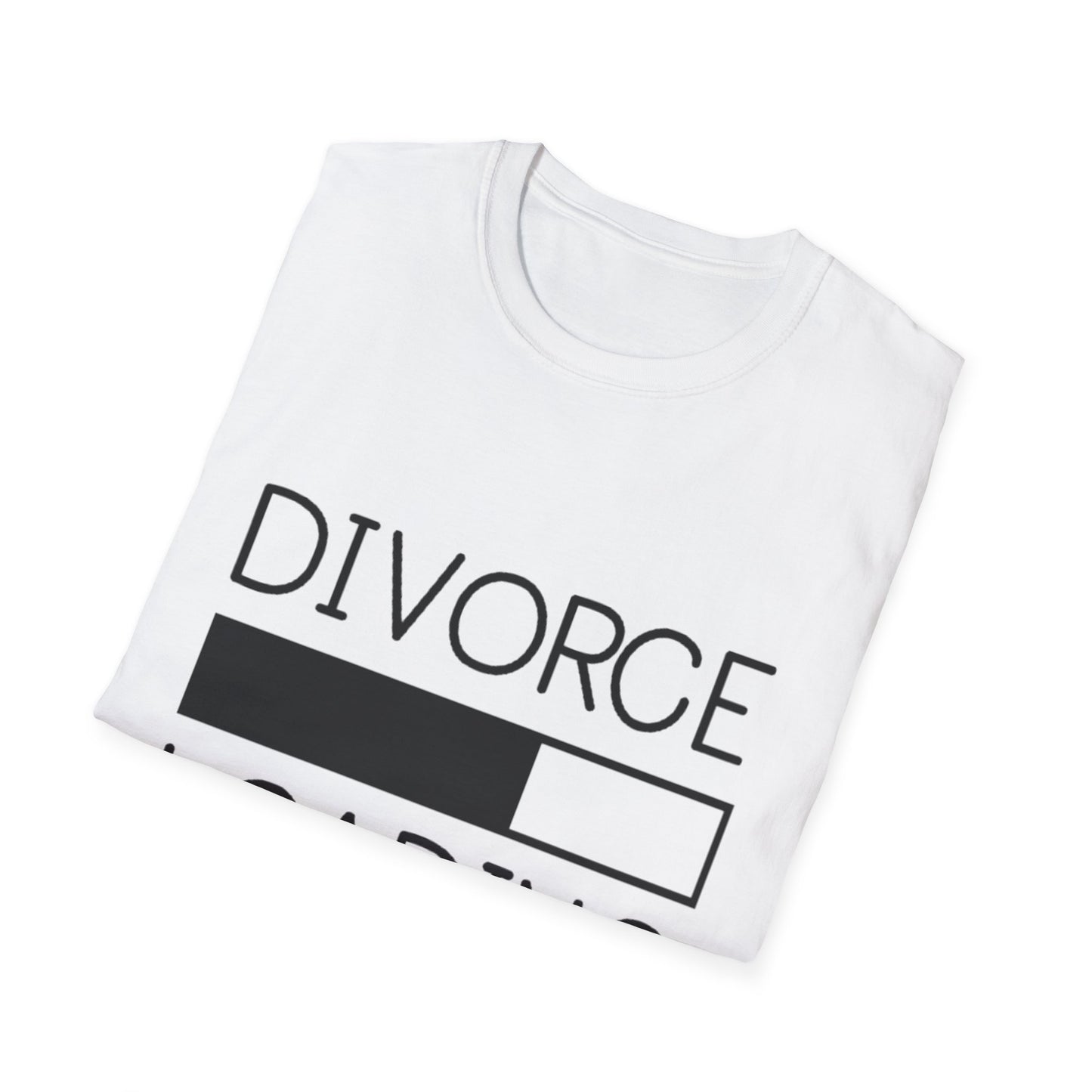 Divorce Loading Unisex Softstyle T-Shirt - Humorous Graphic Tee for the Newly Single
